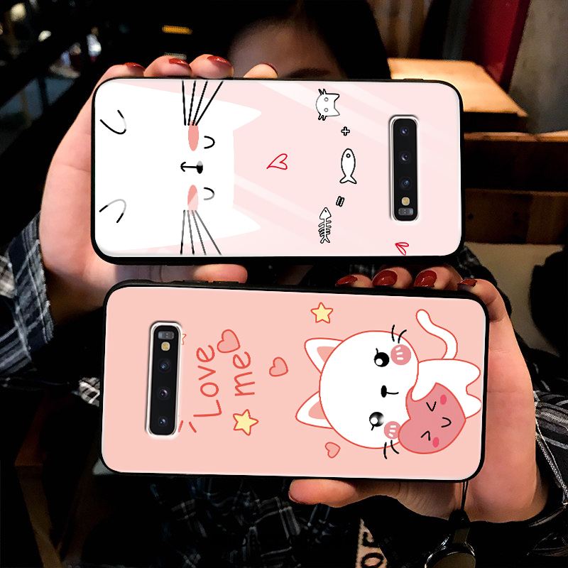 Coque Samsung Galaxy S10 Dessin Animé Personnalité Verre Simple Étoile En Vente