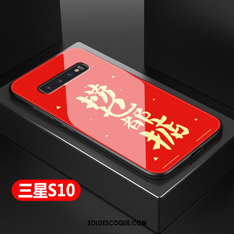 Coque Samsung Galaxy S10 Dessin Animé Rouge Difficile Étui Téléphone Portable Pas Cher