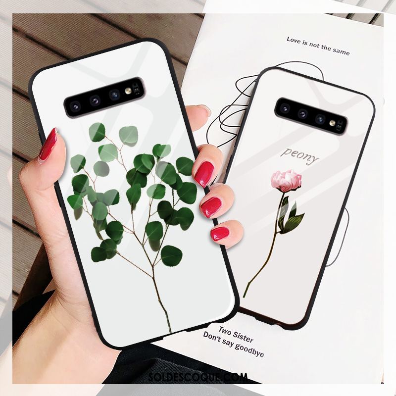 Coque Samsung Galaxy S10 Difficile Étoile Verre Marque De Tendance Petit Pas Cher