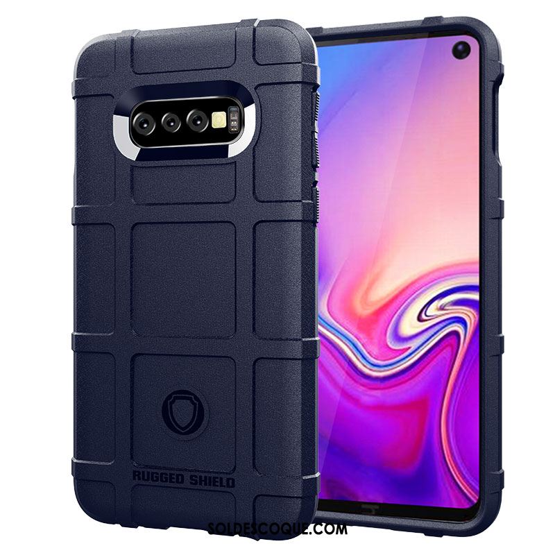 Coque Samsung Galaxy S10+ Délavé En Daim Étui Tout Compris Étoile Bleu En Vente