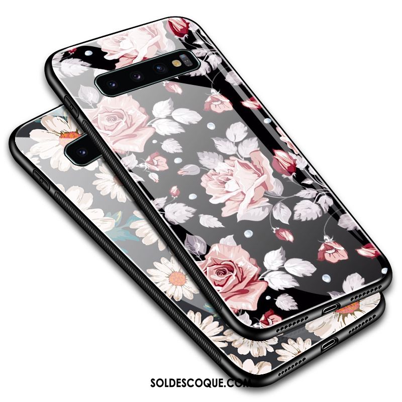 Coque Samsung Galaxy S10+ Jeunesse Simple Rose Vintage Téléphone Portable En Vente