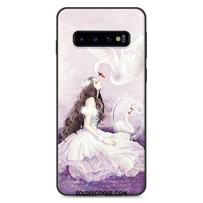 Coque Samsung Galaxy S10+ Silicone Protection Charmant Étui Dessin Animé Pas Cher