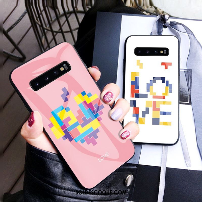 Coque Samsung Galaxy S10 Tout Compris Rose Amour Téléphone Portable Simple En Vente