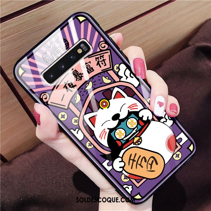 Coque Samsung Galaxy S10 Tout Compris Silicone Violet Étui Dessin Animé Housse Soldes