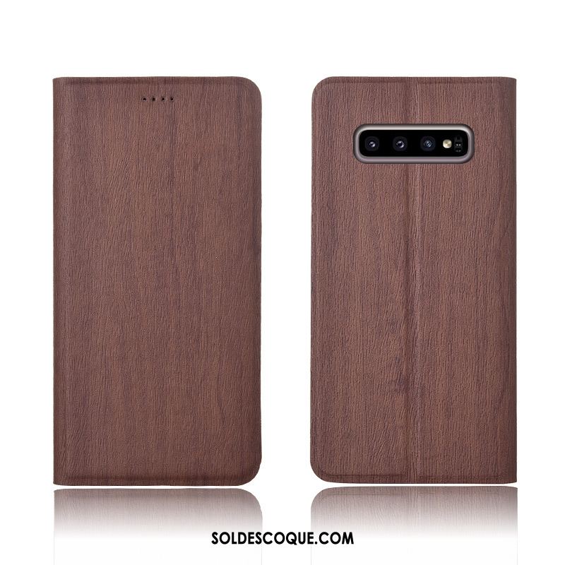 Coque Samsung Galaxy S10+ Étui Clamshell Modèle Fleurie Incassable Fluide Doux Pas Cher