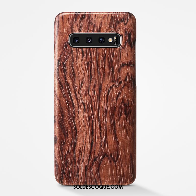 Coque Samsung Galaxy S10 Étui Couvercle Arrière Étoile Simple Délavé En Daim Pas Cher