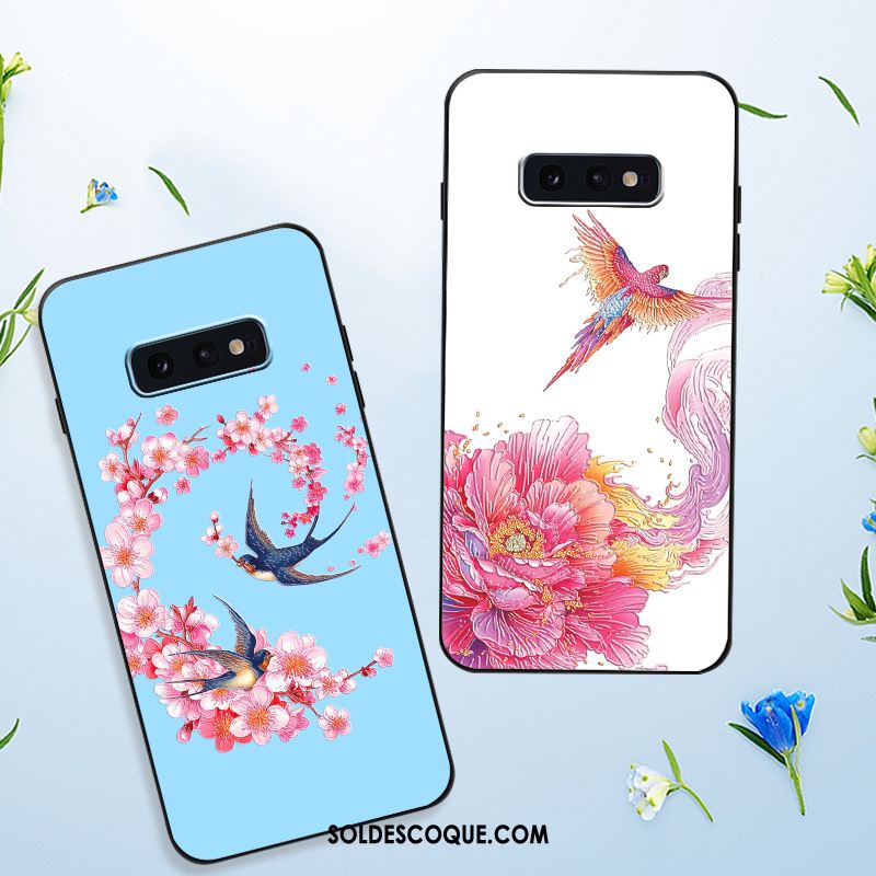 Coque Samsung Galaxy S10e Gaufrage Étoile Net Rouge Protection Personnalité Housse Pas Cher