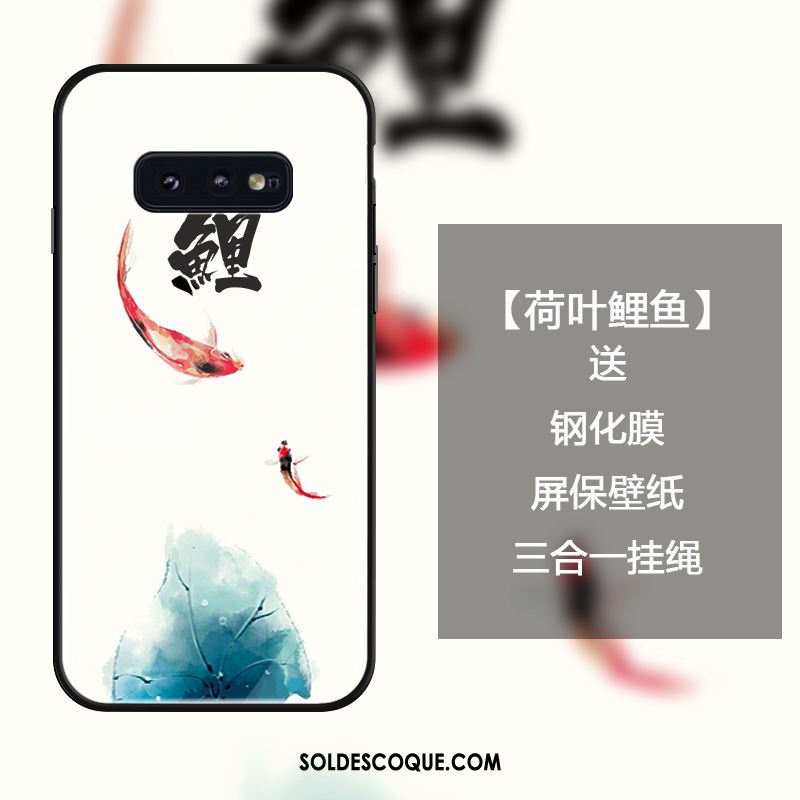 Coque Samsung Galaxy S10e Tout Compris Encre Style Chinois Incassable Art Pas Cher