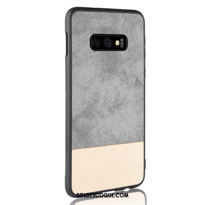 Coque Samsung Galaxy S10e Étui Difficile Couture Couleurs Tout Compris Gris Soldes