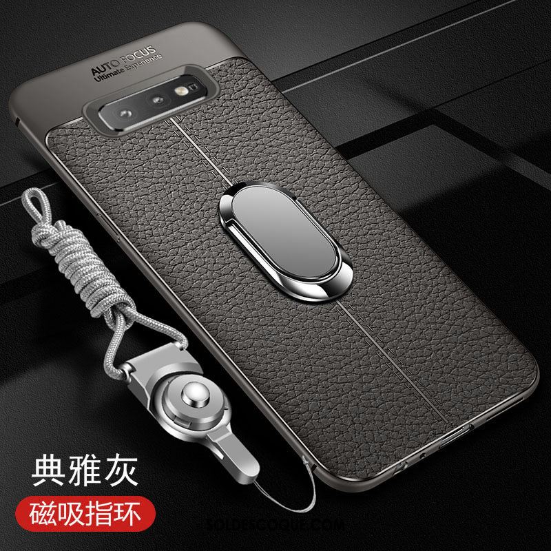 Coque Samsung Galaxy S10e Étui En Cuir Incassable Business Personnalité Délavé En Daim Housse France