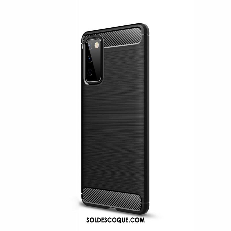 Coque Samsung Galaxy S20 FE Fibre Carbone Brossée