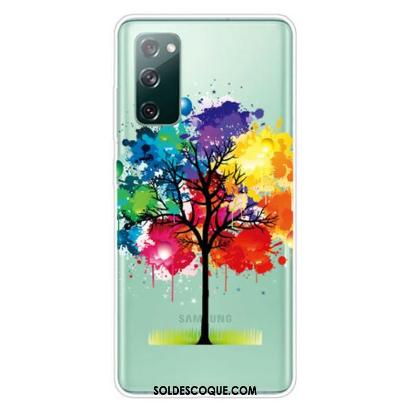 Coque Samsung Galaxy S20 FE Transparente Arbre Aquarelle