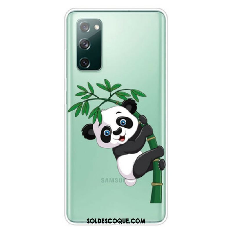 Coque Samsung Galaxy S20 FE Transparente Panda Sur Le Bambou