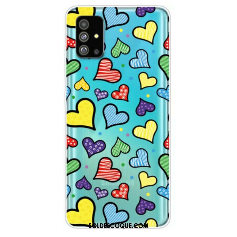 Coque Samsung Galaxy S20 Plus / S20 Plus 5G Coeurs Multicolores