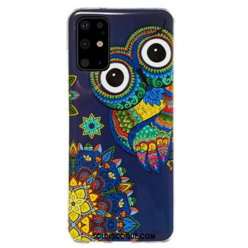 Coque Samsung Galaxy S20 Plus / S20 Plus 5G Hibou Mandala Fluorescente