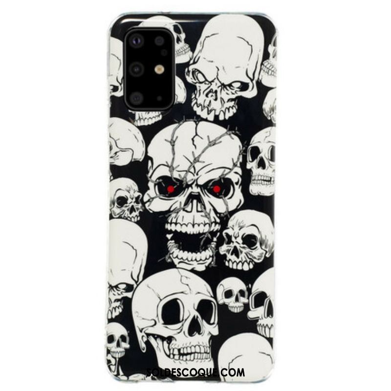 Coque Samsung Galaxy S20 Plus / S20 Plus 5G Têtes de Mort Fluorescente