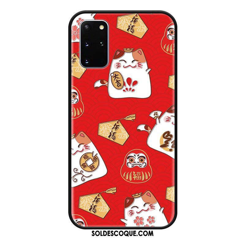 Coque Samsung Galaxy S20+ Téléphone Portable Étoile Délavé En Daim Dessin Animé Protection Pas Cher