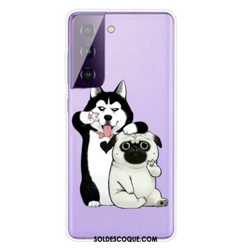 Coque Samsung Galaxy S21 5G Drôles de Chiens