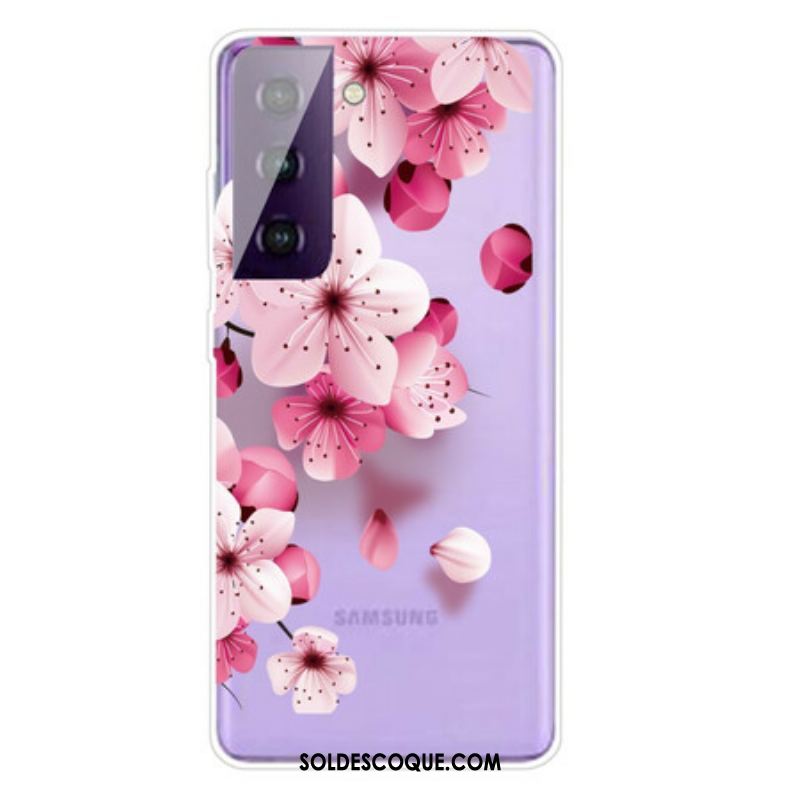 Coque Samsung Galaxy S21 5G Petites Fleurs Roses
