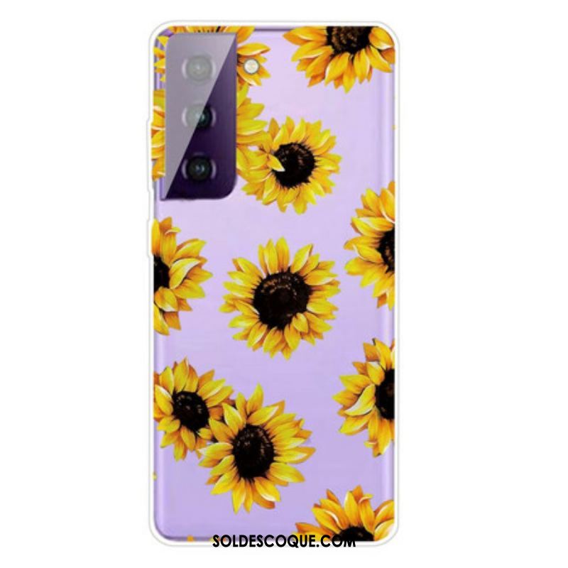 Coque Samsung Galaxy S21 5G Tournesols