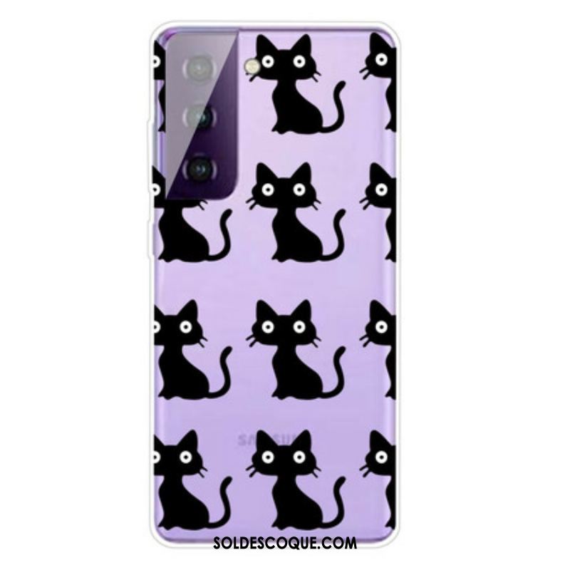 Coque Samsung Galaxy S21 Plus 5G Multiples Chats Noirs