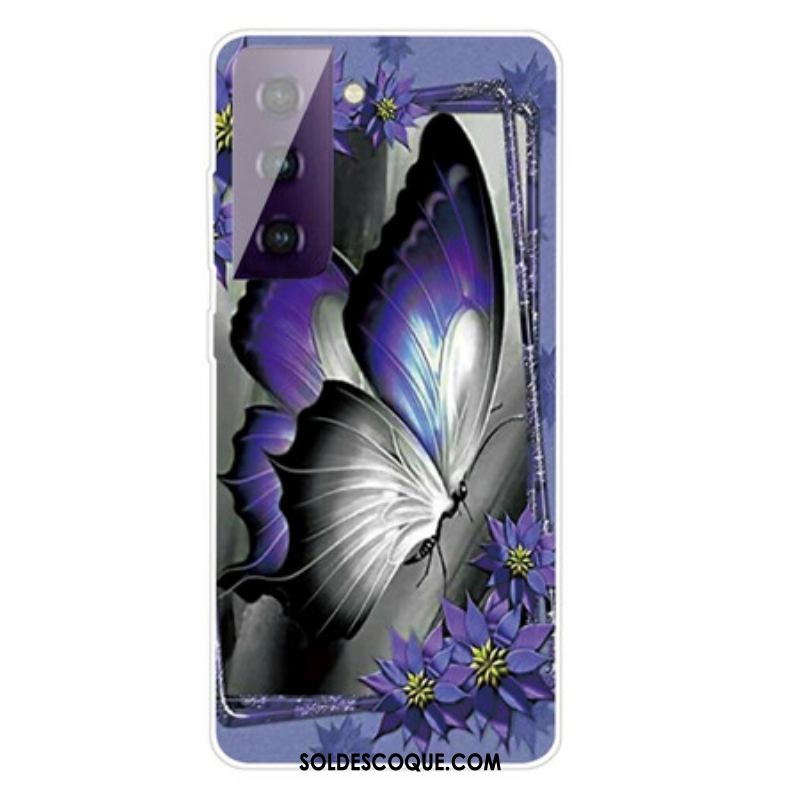 Coque Samsung Galaxy S21 Plus 5G Papillon Royal