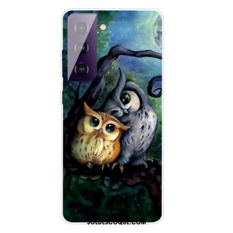 Coque Samsung Galaxy S21 Plus 5G Peinture Hiboux