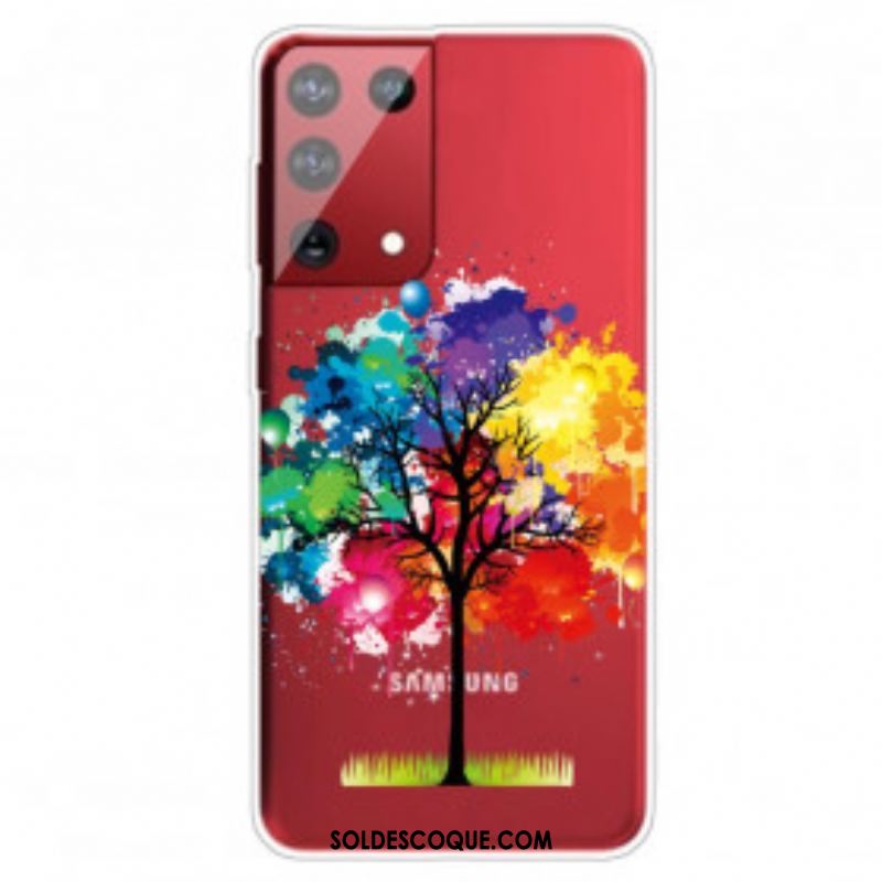 Coque Samsung Galaxy S21 Ultra 5G Arbre Aquarelle