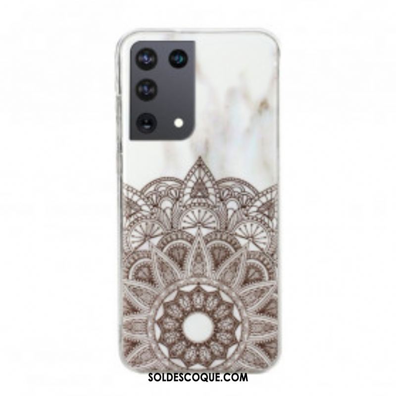 Coque Samsung Galaxy S21 Ultra 5G Mandala Marbré