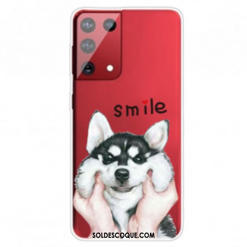 Coque Samsung Galaxy S21 Ultra 5G Smile Dog