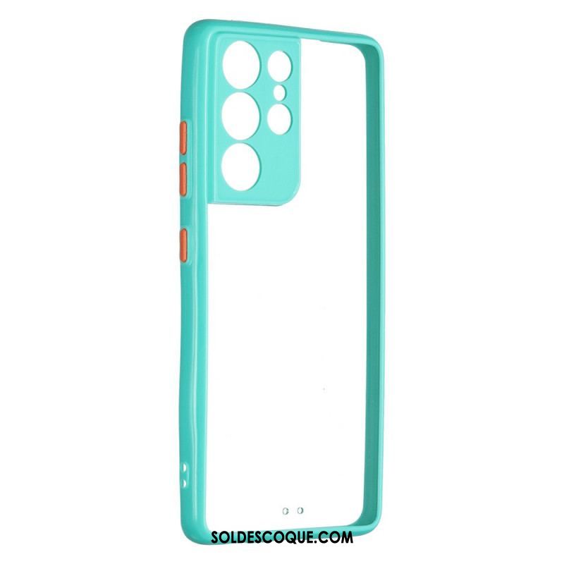 Coque Samsung Galaxy S21 Ultra 5G Transparente Contour Coloré