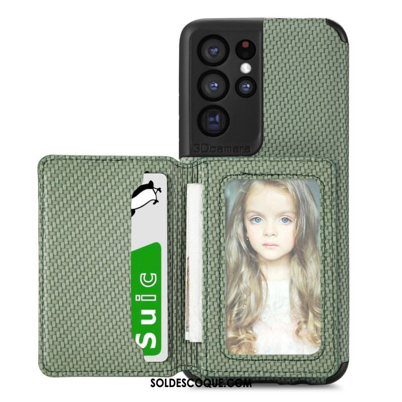 Coque Samsung Galaxy S21 Ultra RFID Porte-Cartes Support