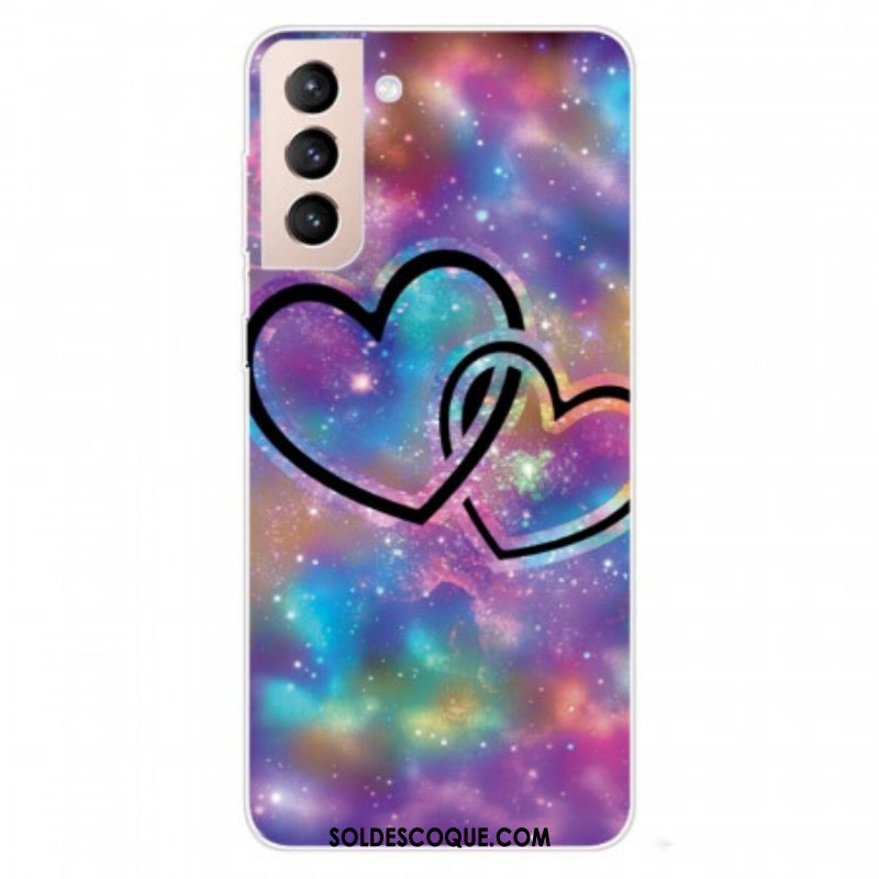 Coque Samsung Galaxy S22 5G Coeurs Enchaînés