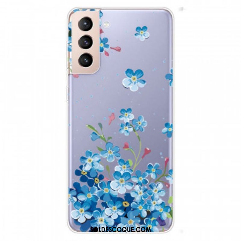 Coque Samsung Galaxy S22 5G Fleurs Bleues