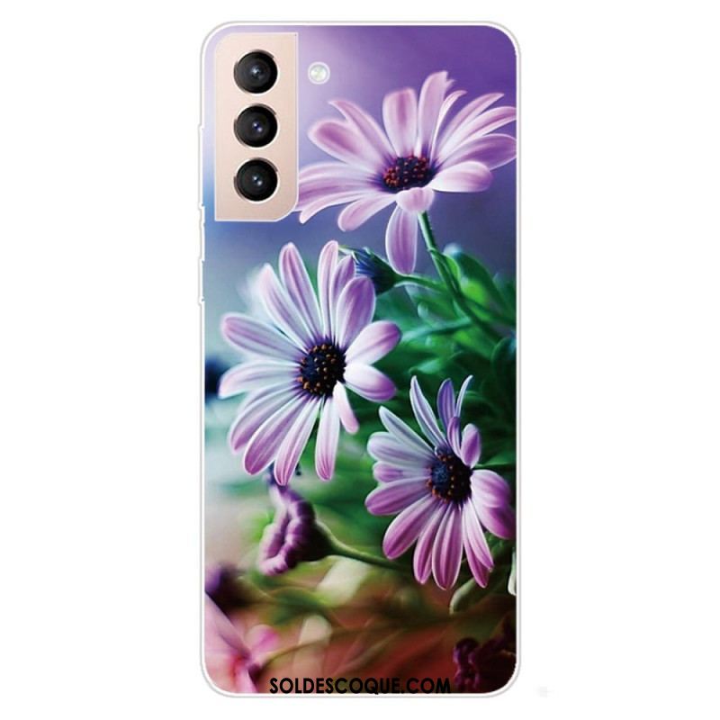 Coque Samsung Galaxy S22 5G Fleurs Réalistes