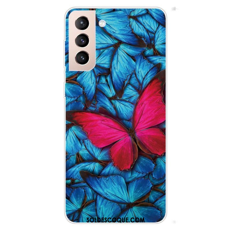 Coque Samsung Galaxy S22 5G Flexible Papillons