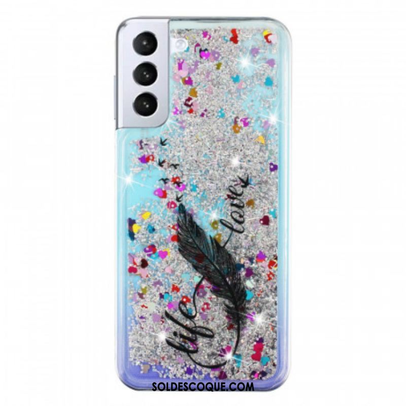 Coque Samsung Galaxy S22 5G Life & Love Paillettes