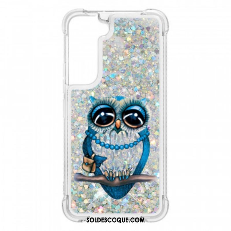 Coque Samsung Galaxy S22 5G Miss Hibou Paillettes