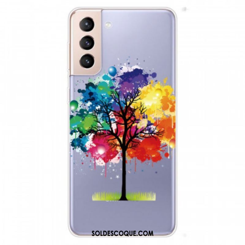 Coque Samsung Galaxy S22 5G Transparente Arbre Aquarelle