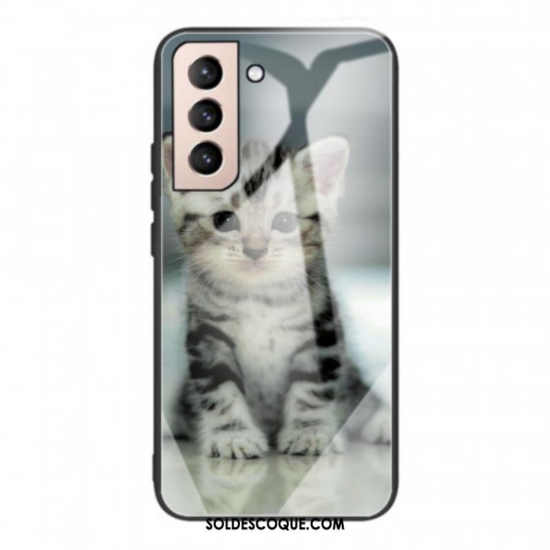 Coque Samsung Galaxy S22 5G Verre Trempé Chaton