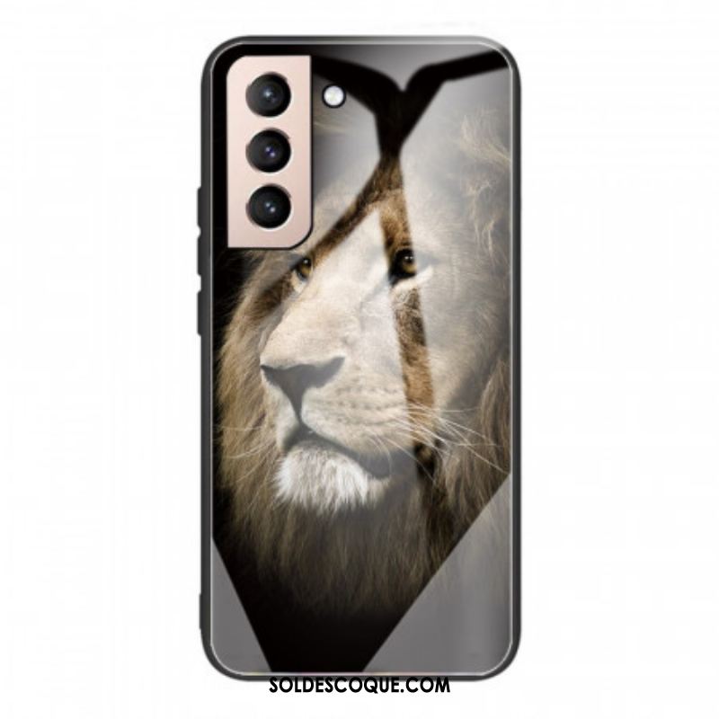 Coque Samsung Galaxy S22 5G Verre Trempé Tête de Lion