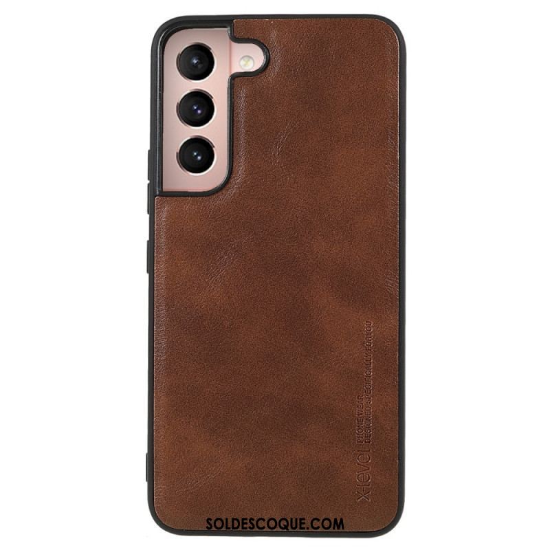 Coque Samsung Galaxy S22 5G X- Level Effet Cuir Vintage