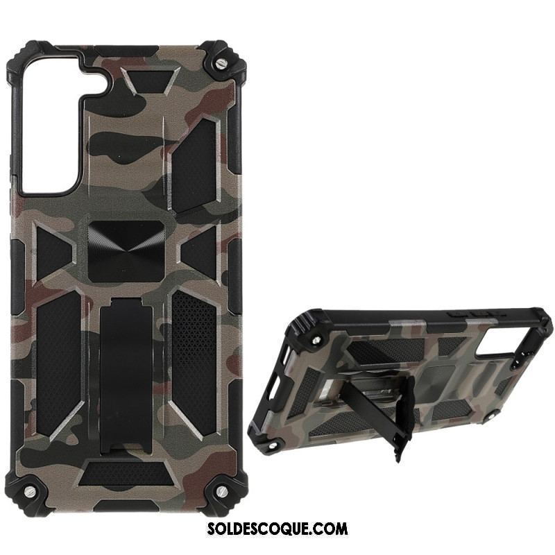 Coque Samsung Galaxy S22 Plus 5G Camouflage Support Amovible