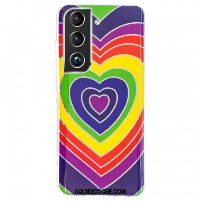 Coque Samsung Galaxy S22 Plus 5G Coeur Psychédélique