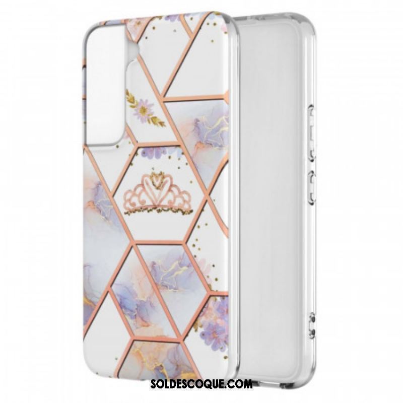 Coque Samsung Galaxy S22 Plus 5G Marbrée Couronne