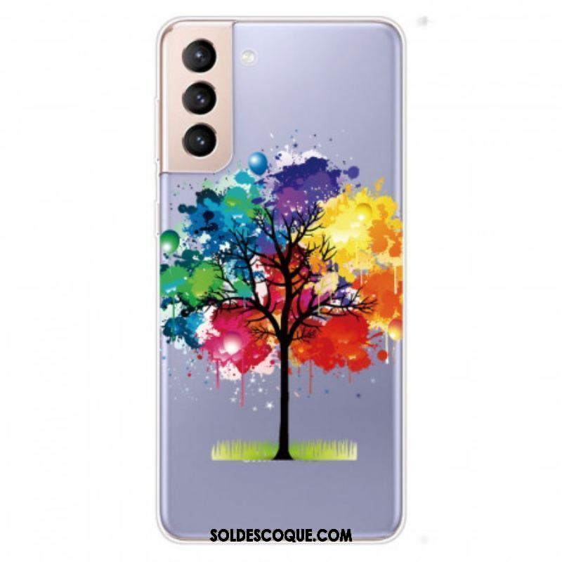 Coque Samsung Galaxy S22 Plus 5G Transparente Arbre Aquarelle