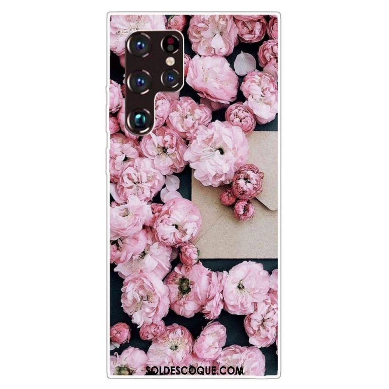 Coque Samsung Galaxy S22 Ultra 5G Fleurs Roses