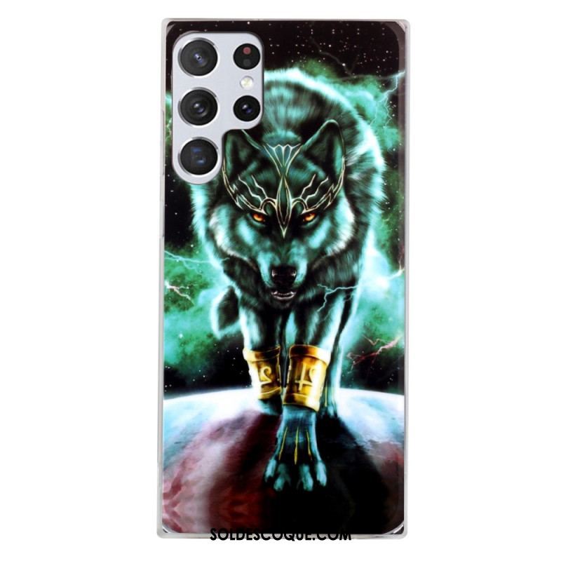 Coque Samsung Galaxy S22 Ultra 5G Loup Fluorescente