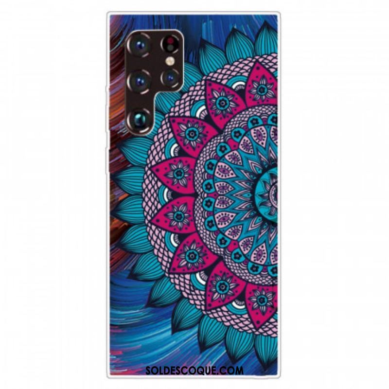 Coque Samsung Galaxy S22 Ultra 5G Mandala Coloré