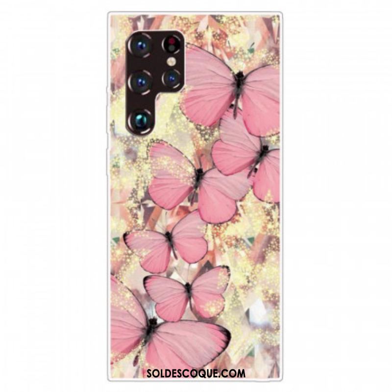 Coque Samsung Galaxy S22 Ultra 5G Papillons Papillons